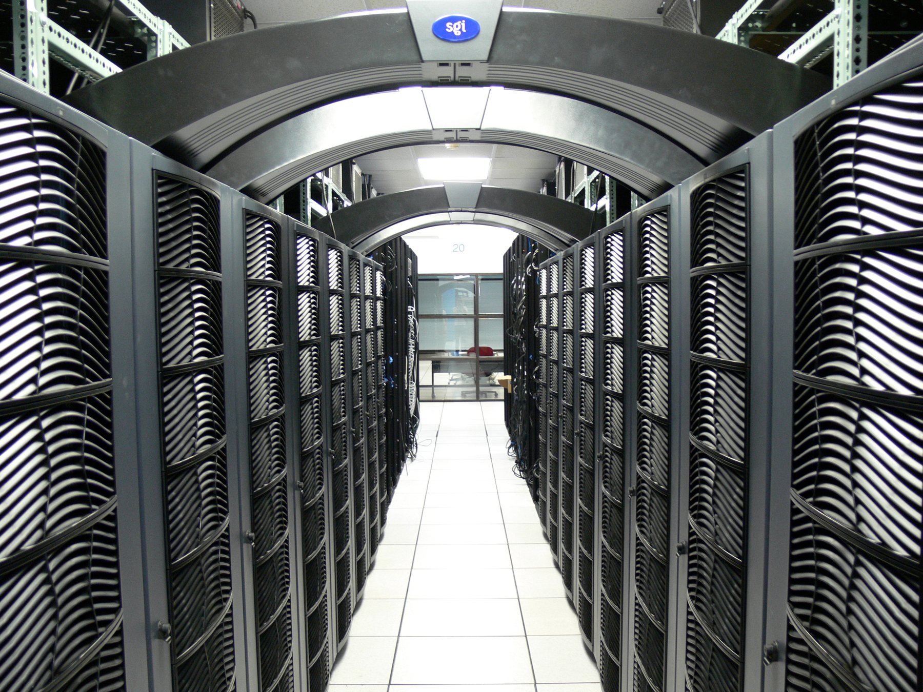 Rows of computing infrastructure in a data center
