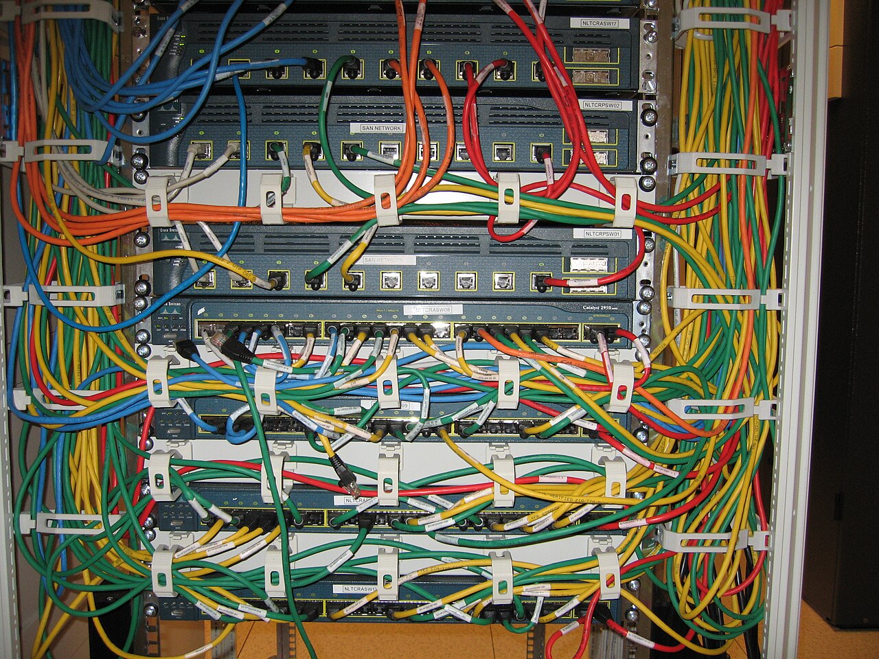 Network switches and cabling